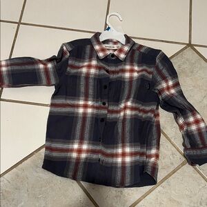 Abercrombie Kids Red and White Plaid Shirt 5/6